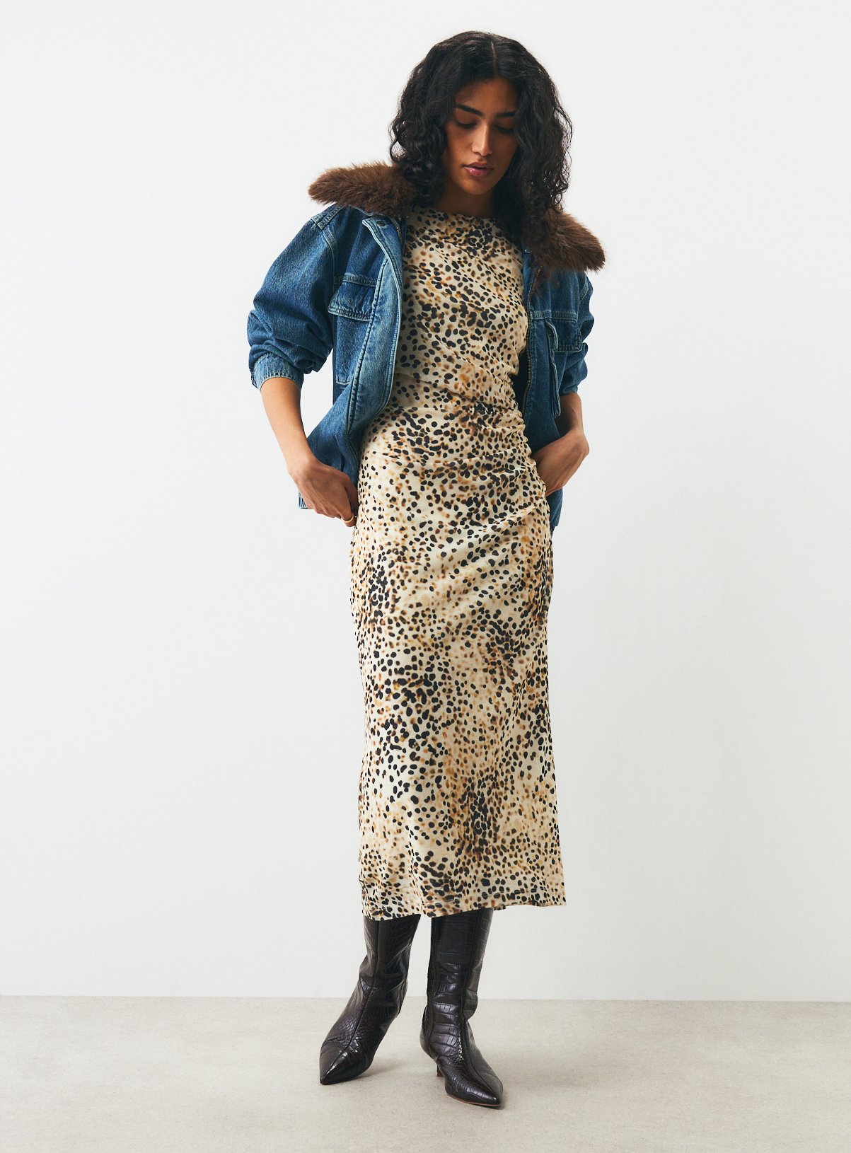 Abstract Print Mesh Midaxi Dress 12 - Image 2 thumbnail